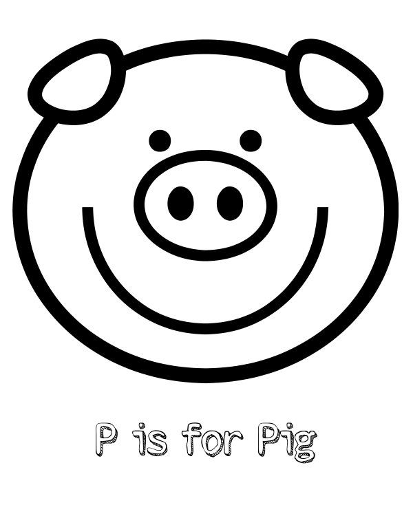 Free printable p is for pig coloring page peppa pig coloring pages coloring pages pig crafts