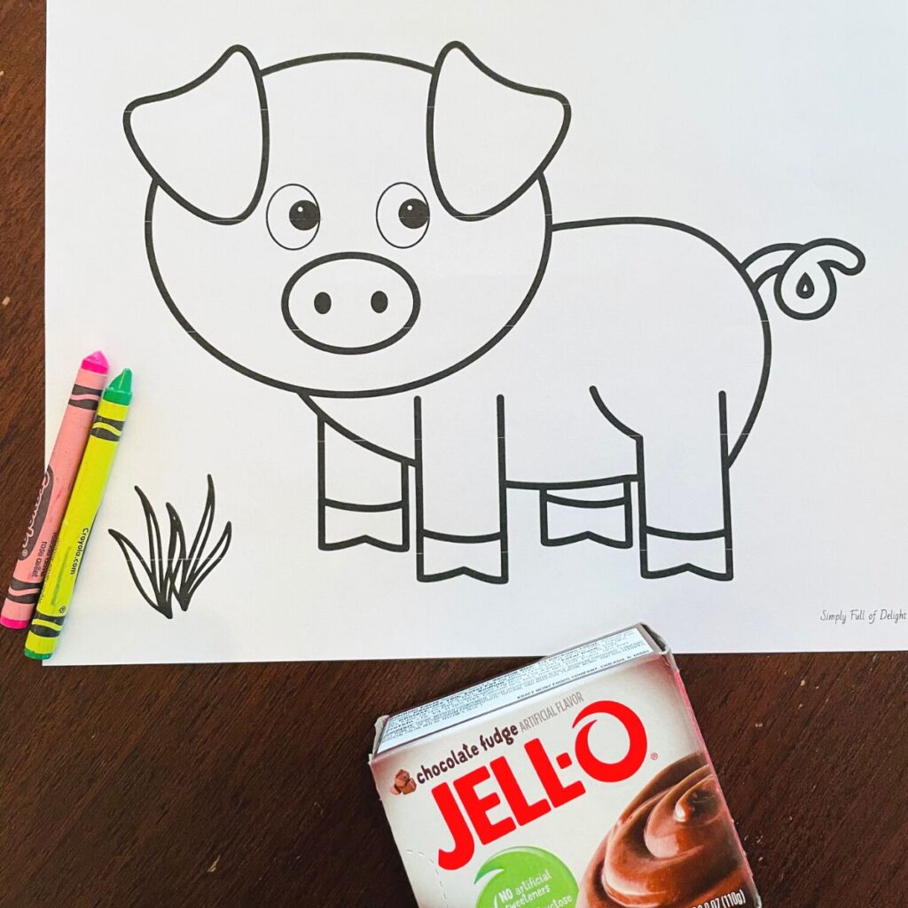 Easy muddy pig craft for preschool free printable