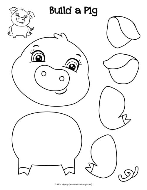 Free build a pig template printable mrs merry