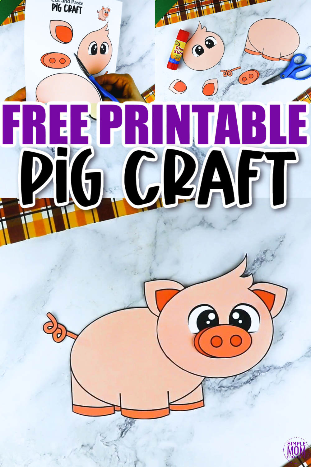 Free printable pig craft template â simple mom project