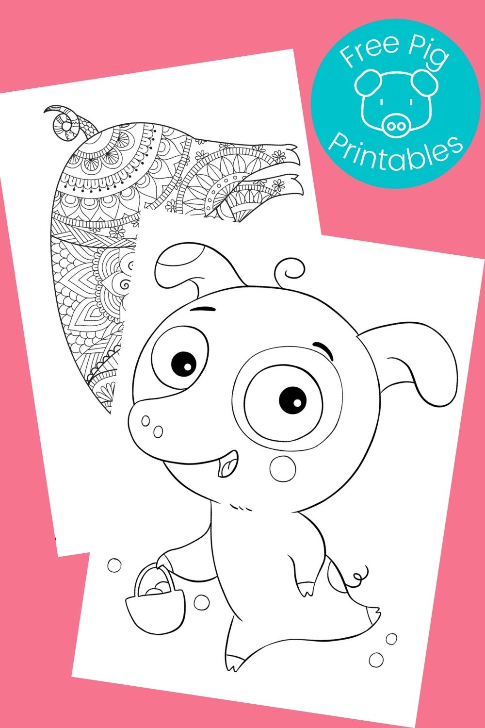 Free printable pig coloring pages