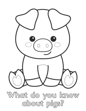 Free printable pig coloring pages