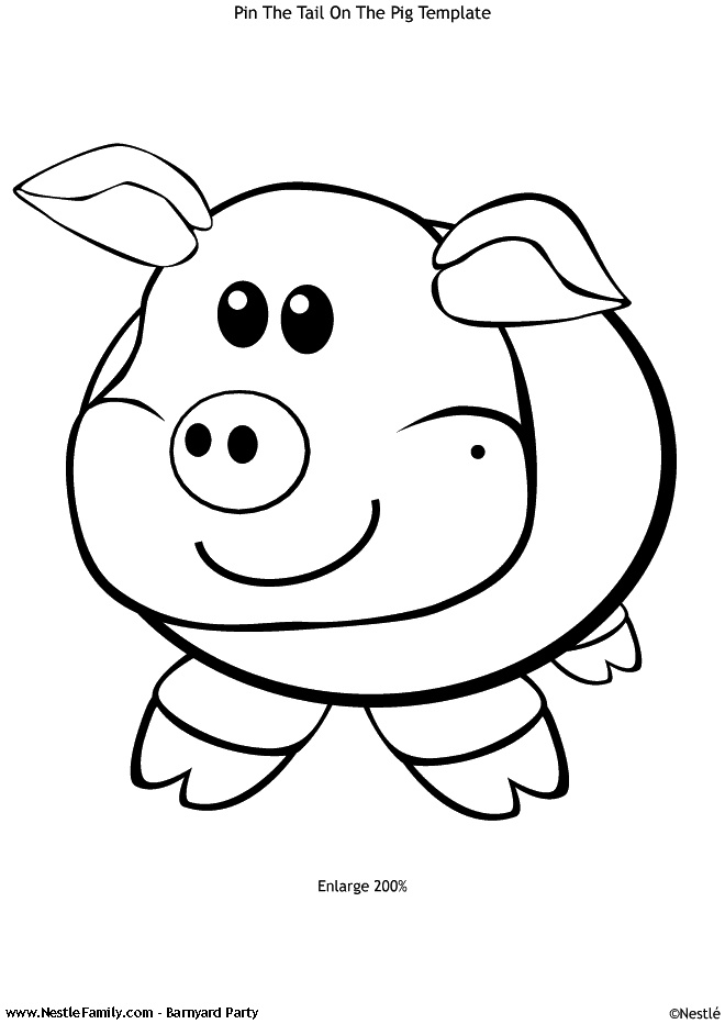 Free printable pig tail template
