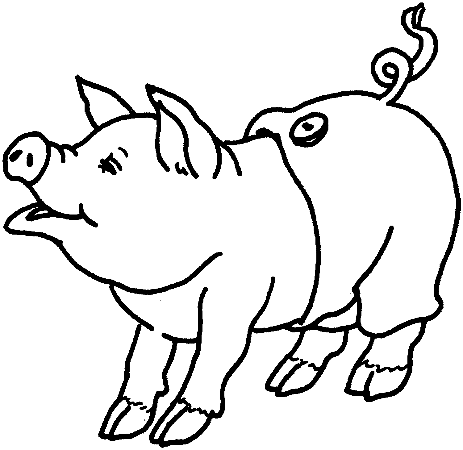 Free printable pig coloring pages for kids