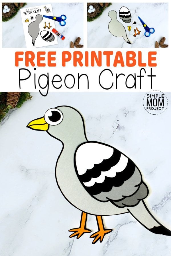 Free printable pigeon craft for kids â simple mom project