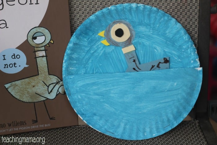 Pigeon activities inspired by mo willems books