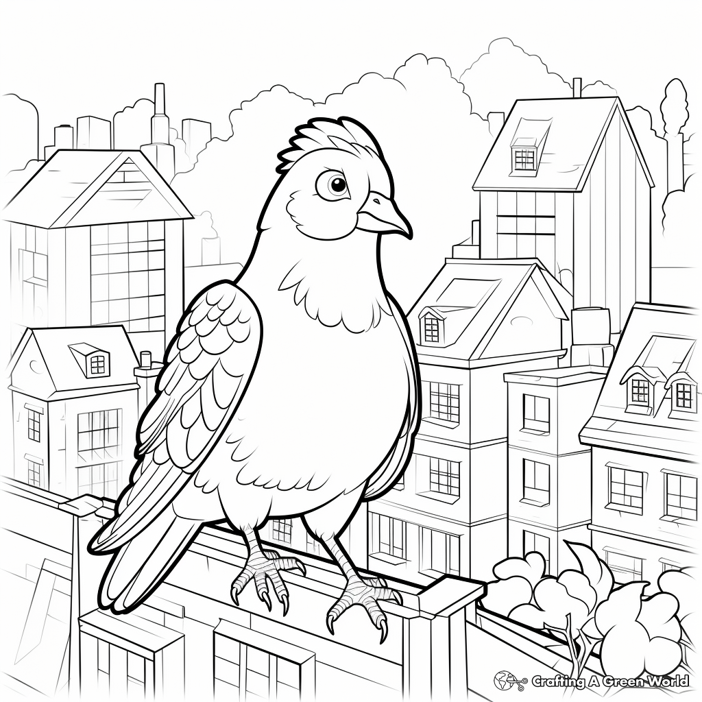 Pigeon coloring pages