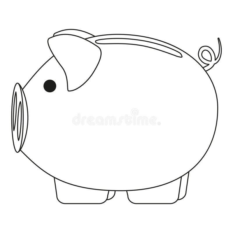 Piggy bank coloring page stock illustrations â piggy bank coloring page stock illustrations vectors clipart