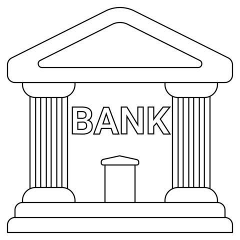 Bank emoji coloring page free printable coloring pages