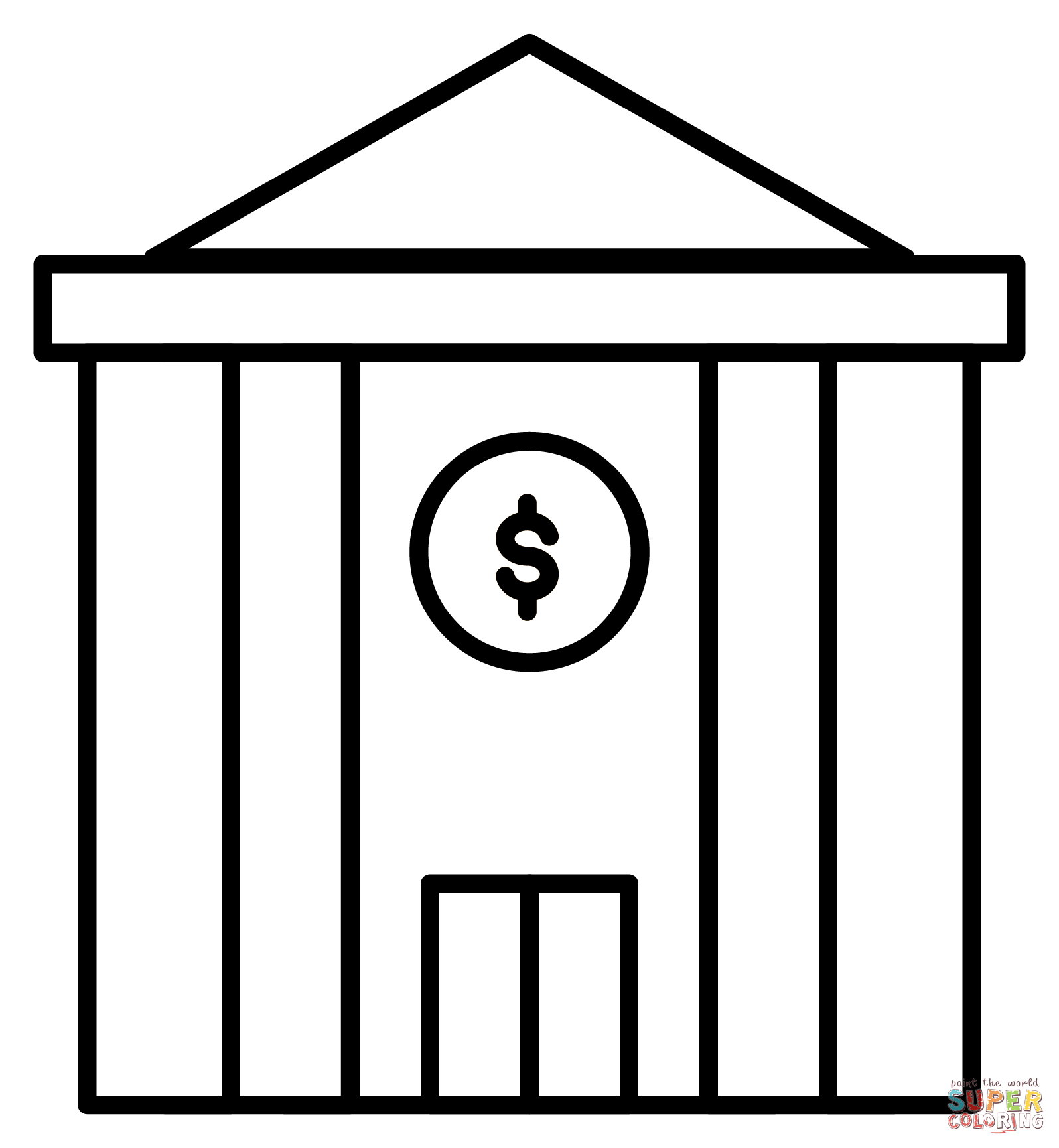 Bank emoji coloring page free printable coloring pages