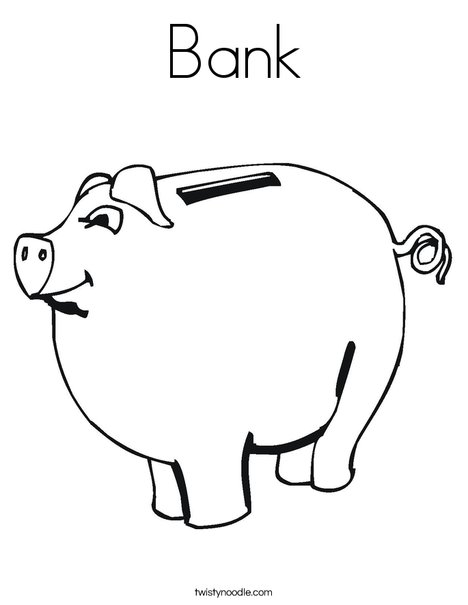 Bank coloring page