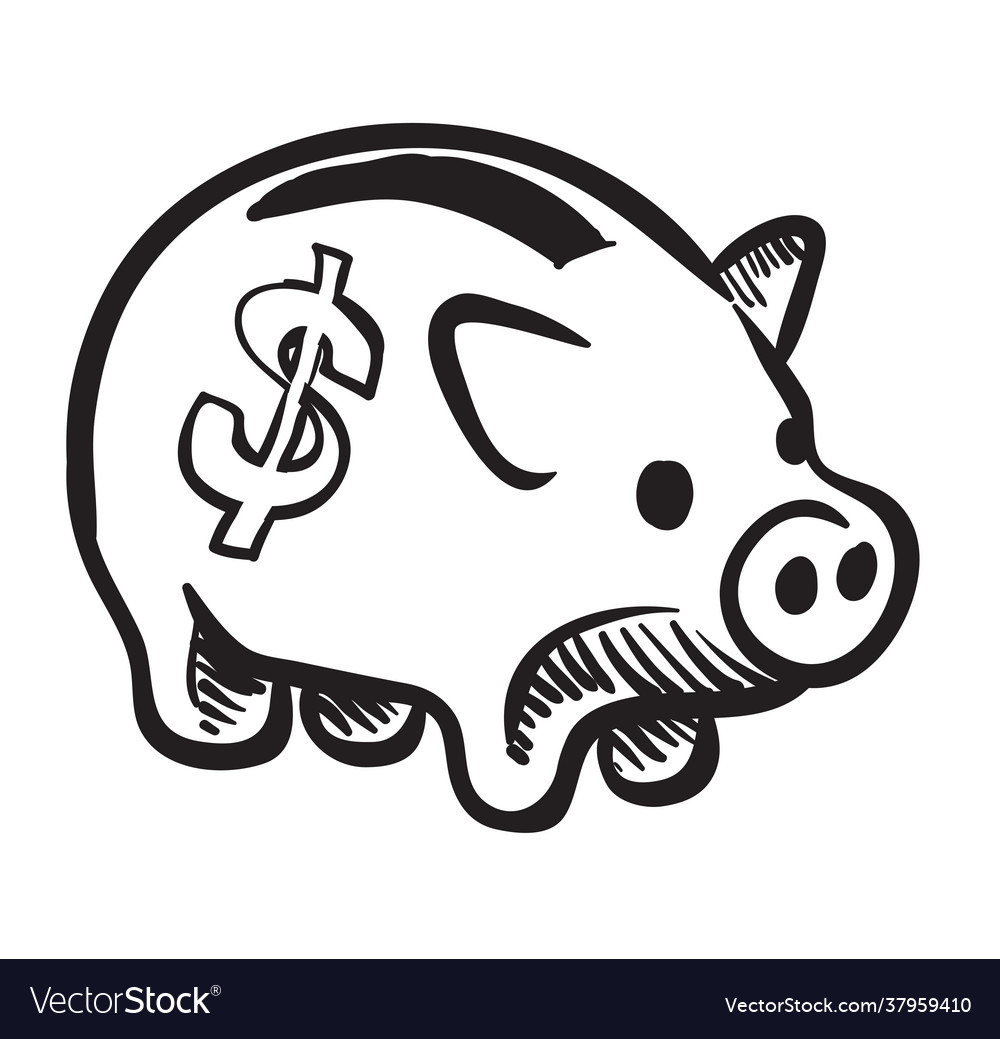 Piggy bank clipart royalty free vector image