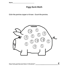Piggy bank coloring pages for your little ones
