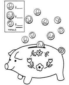 Piggy bank coloring page ideas coloring pages piggy bank piggy