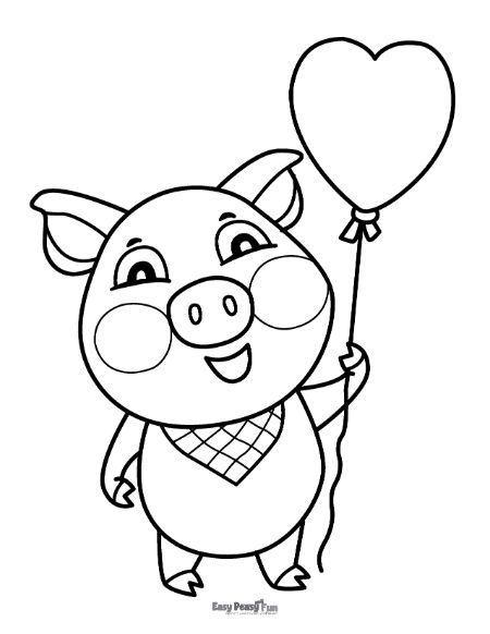 Printable pig coloring pages