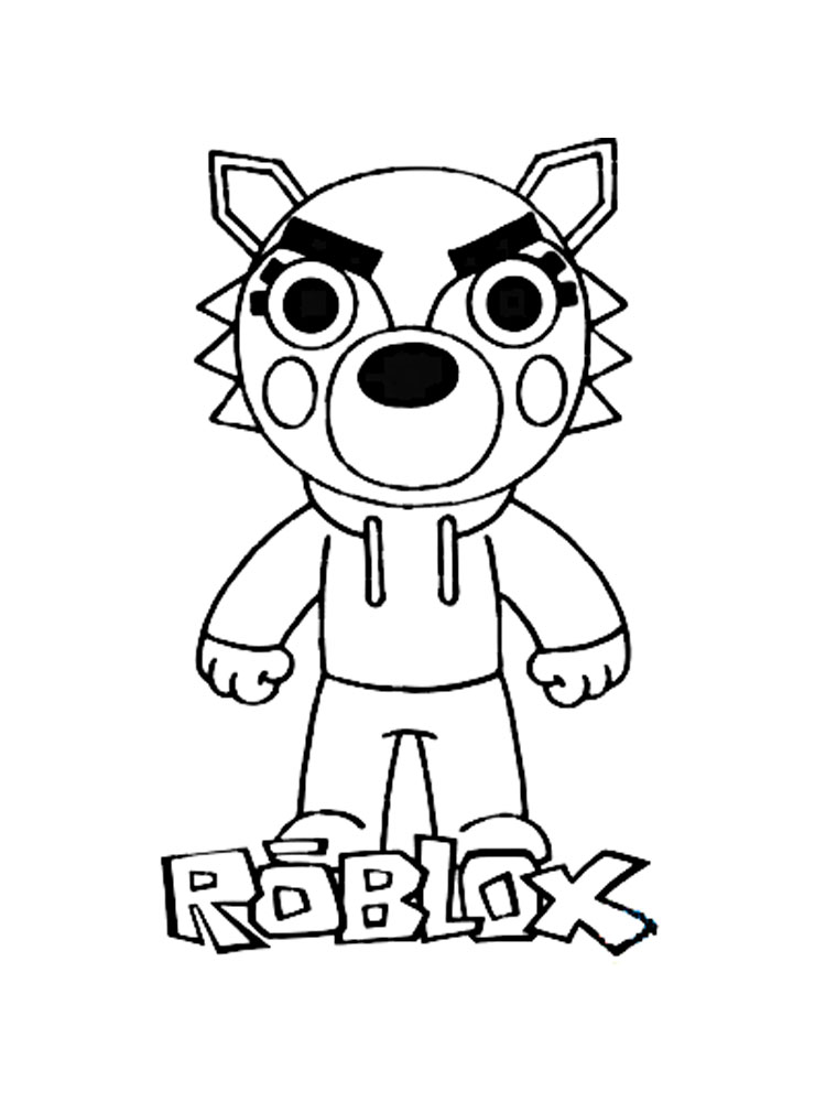 Piggy roblox free coloring page