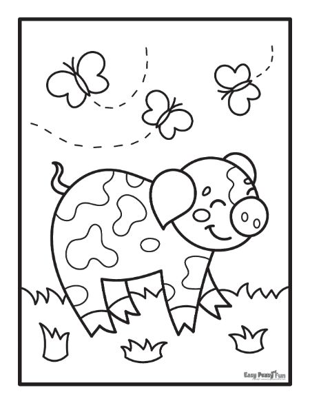 Printable pig coloring pages