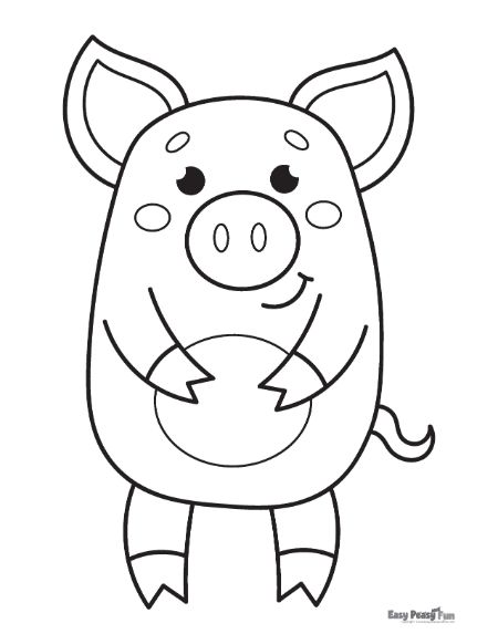Printable pig coloring pages