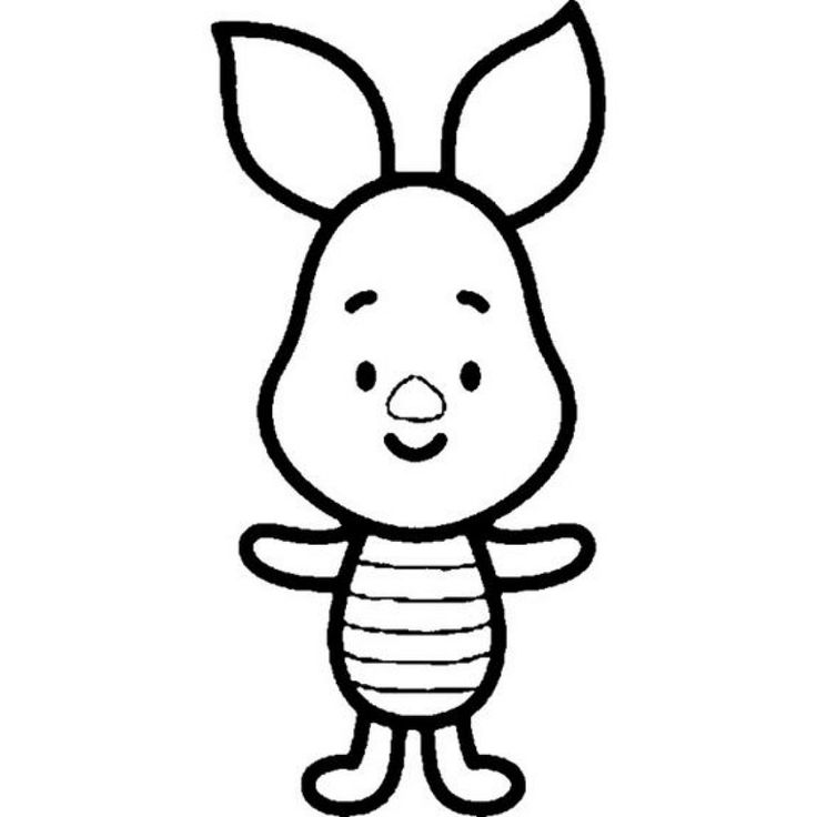 Easy coloring pages piglet cute coloring pages cartoon coloring pages easy disney drawings