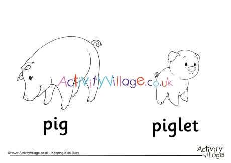 Pig and piglet louring page