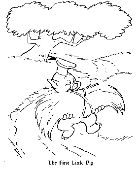 The three little pigs coloring pages
