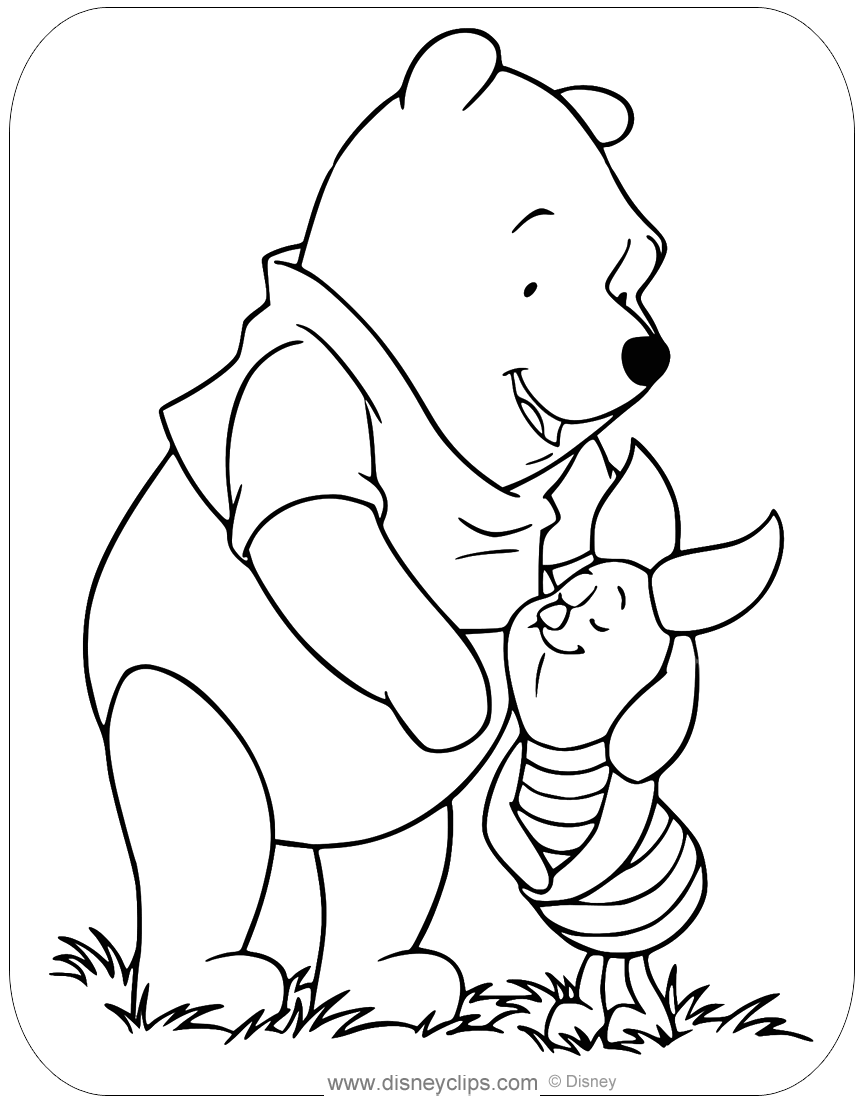 Winnie the pooh piglet coloring pages