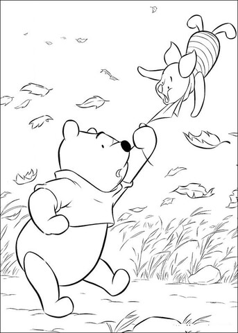 Catching piglet coloring page free printable coloring pages