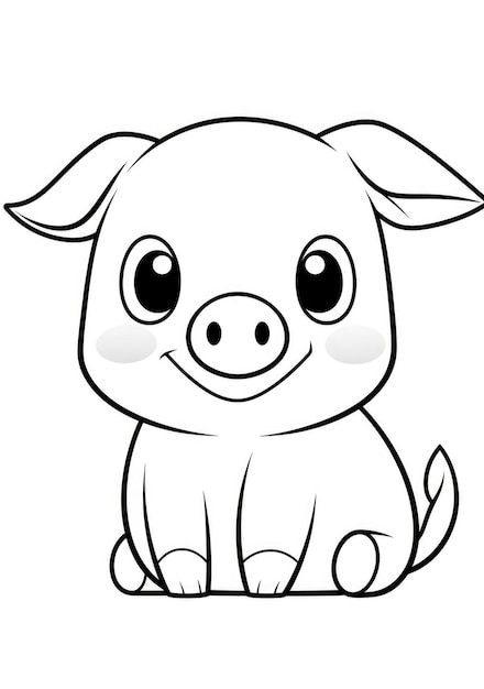 Page pig line drawing images