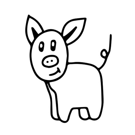 Piglet outline vector stock photos and images