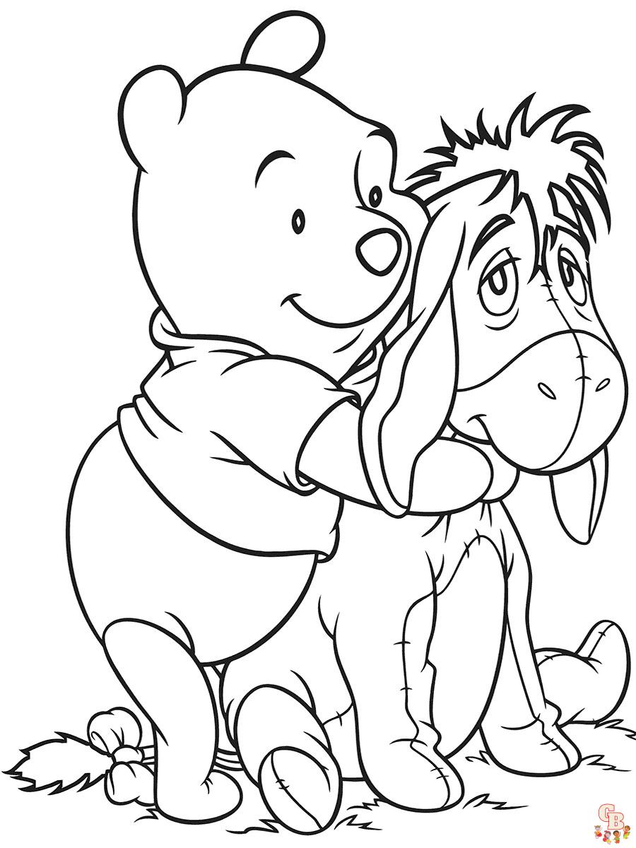 Fun of winnie the pooh coloring pages for kids