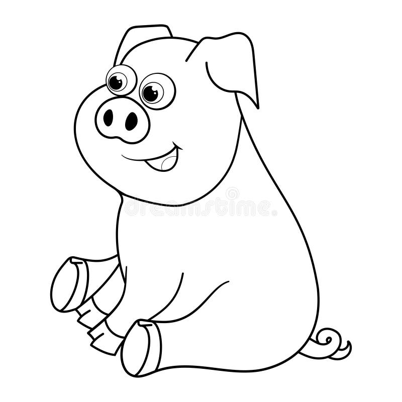 Pig coloring pages stock illustrations â pig coloring pages stock illustrations vectors clipart