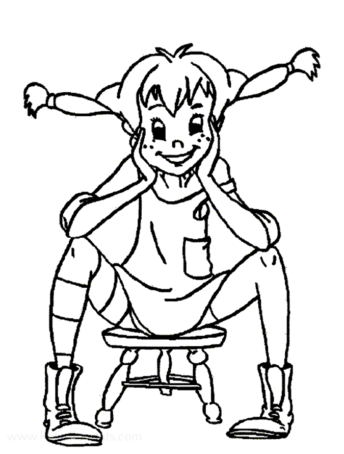 Pippi longstocking coloring pages coloring books at retro reprints