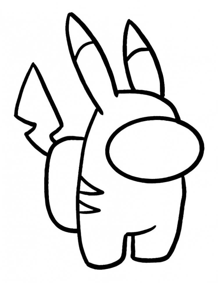 Basic among us skin pikachu pikachu coloring page pokemon coloring pages coloring pages