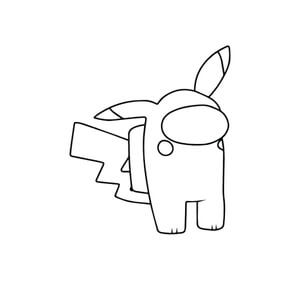 Kolorowanka podstawowy among us skãrka pikachu pobierz wydrukuj lub pokoloruj online juå teraz