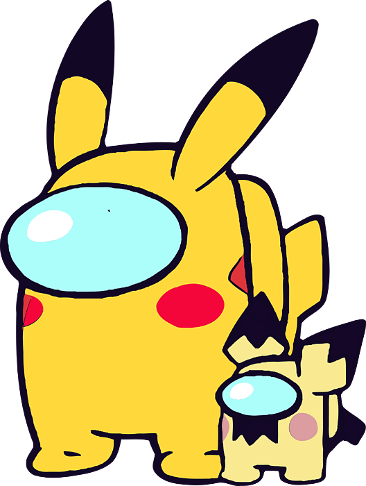 Cute pikachu among us png among us sublimation instant download among us pdf png dxf eps silh jigsaw puzzle by tu hoang