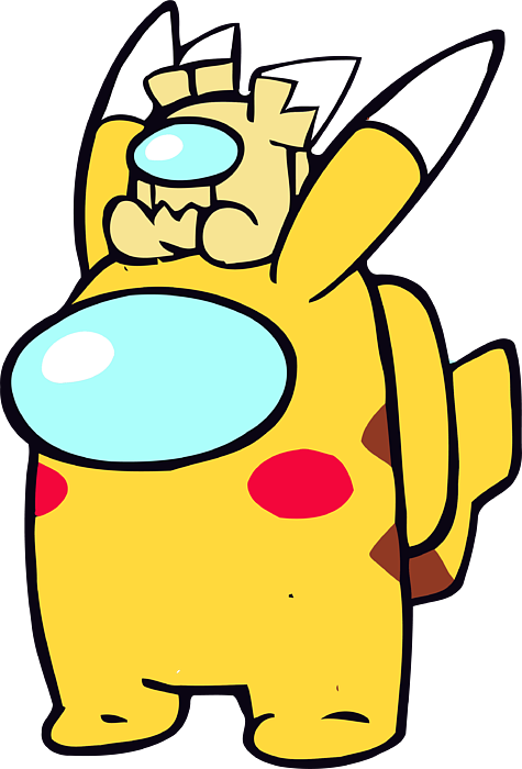 Cute pikachu among us png among us sublimation instant download among us pdf png dxf eps silh jigsaw puzzle by tu hoang