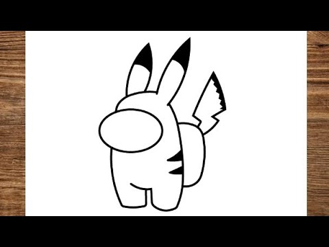 How to draw aong us pikachu skin