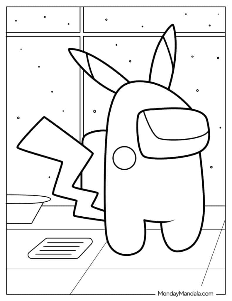 Among us coloring pages free pdf printables