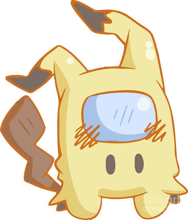 Cute pikachu among us png among us sublimation instant download among us pdf png dxf eps silh poster by tu hoang