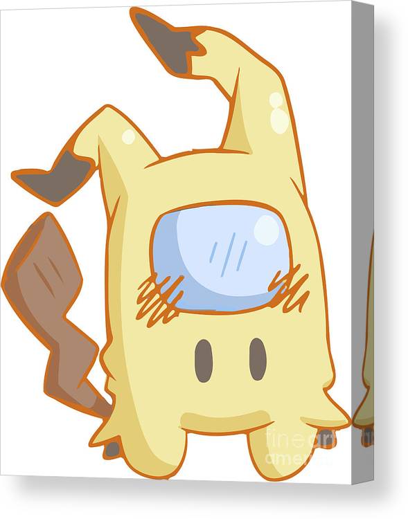Cute pikachu among us png among us sublimation instant download among us pdf png dxf eps silh canvas print canvas art by tu hoang