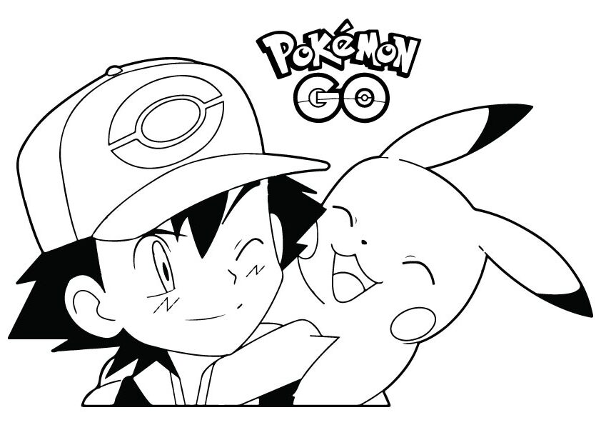Ash ketchum coloring pages