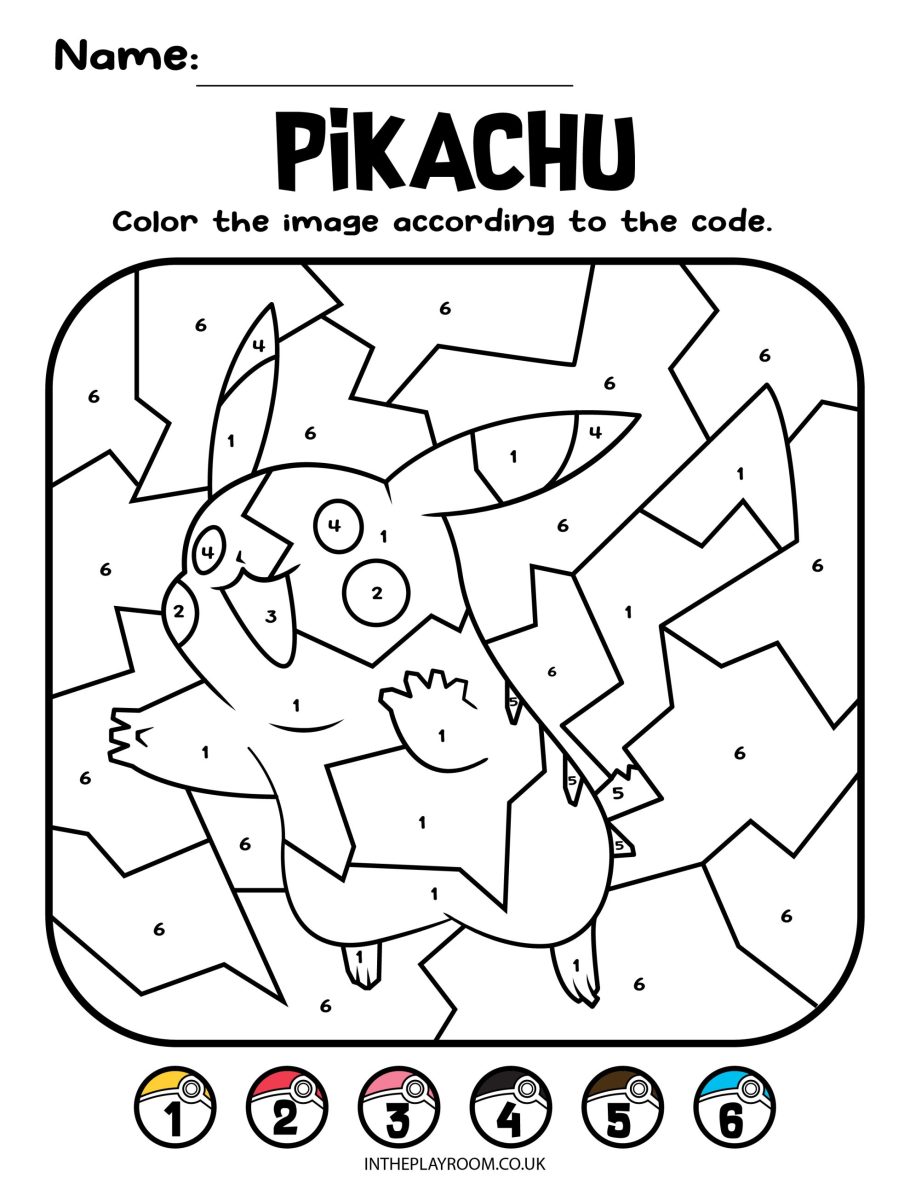 Pokemon lor by number loring pages for kids