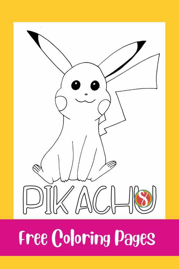 Free pikachu coloring pages â stevie doodles