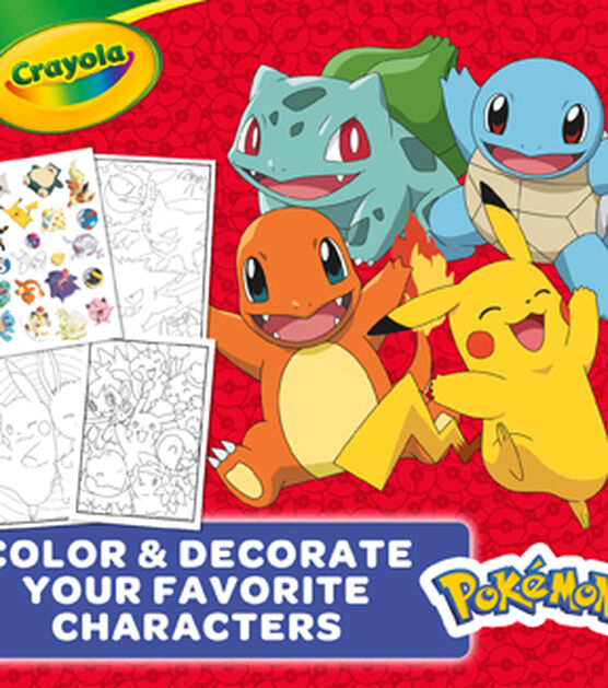 Crayola sheet pokemon coloring book with stickers