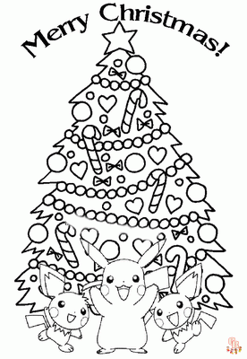 Pokemon christmas coloring pages free printablefor kids