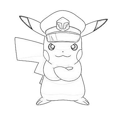 Captain pikachu coloring page by youtubeguytheartist on
