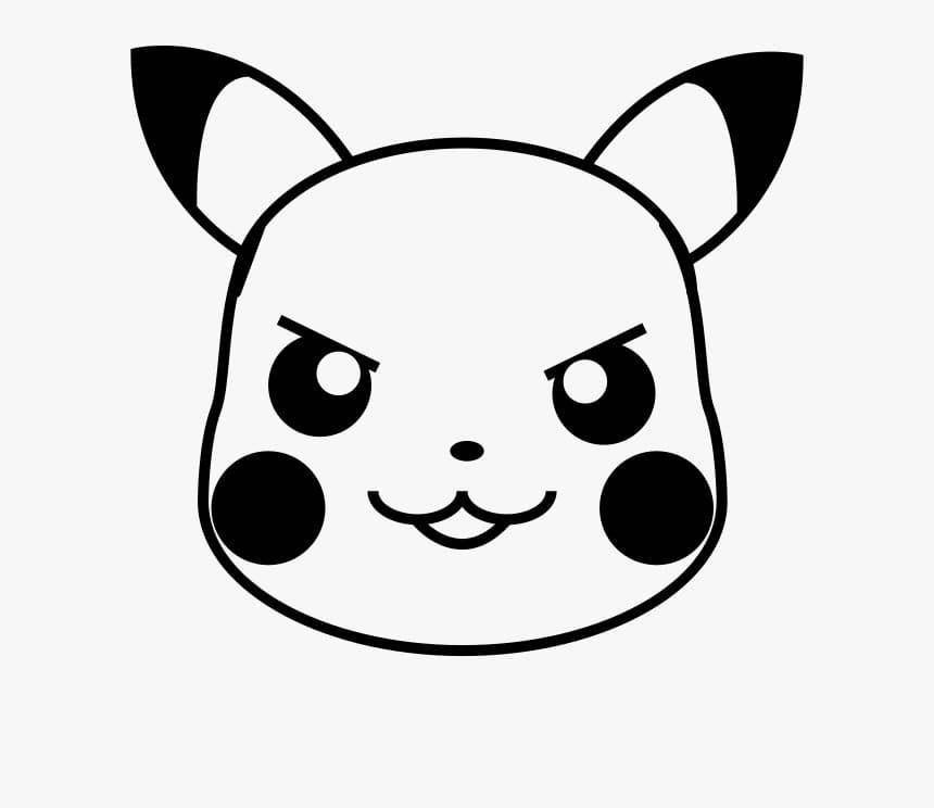 Pikachus face fãrbung seite