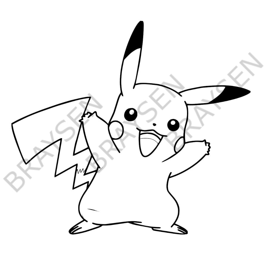 Pikachu outline svg png