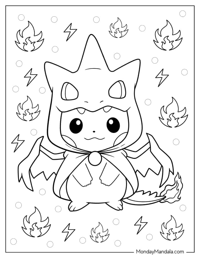 Charizard coloring pages free pdf printables