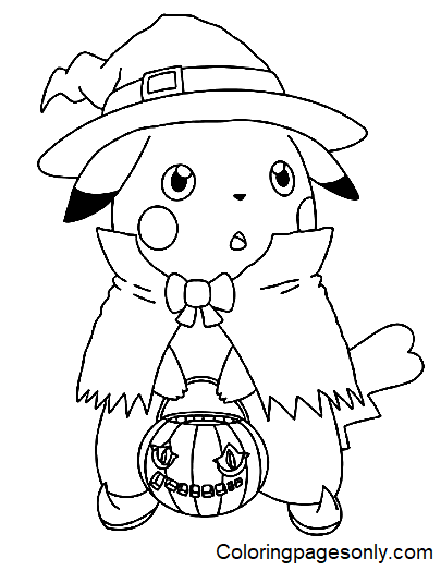 Pokemon halloween coloring pages printable for free download